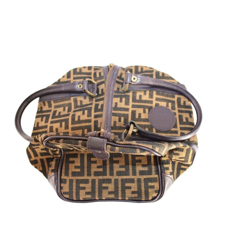 Fendi Zucca VERY RARE Vintage  Boston Bag Canvas with Leather Top Handles - Picture 12 of 12